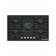 Встраиваемая газовая панель BOSCH PPQ7A6I45 Serie 6, 75 см, независимая, 5 конфорок, чёрная в ДНР