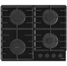 Газовая варочная панель GORENJE GT642SYB, 60 см, 4 конфорки, автоподжиг и газ-контроль, чугунные решетки, черный в ДНР