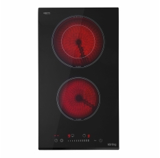 Электрическая варочная панель Korting HK 32024 B ширина 30 см, 2 конфорки, сенсорный слайдер, черный в ДНР