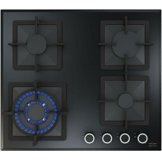 Газовая варочная панель Krona CALORE 60 BL 59 см, 4 конфорки электроподжиг газконтроль, черный в ДНР