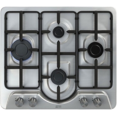 Газовая варочная панель Krona PARTITA 60 IX 59 см, 4 конфорки электроподжиг газконтроль, серебристый в ДНР