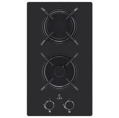 Газовая варочная панель LEX GVG 323A BBL 30 см, 2 конфорки электроподжиг газконтроль, черный в ДНР