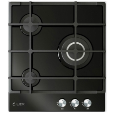 Газовая варочная панель LEX GVG 431 BL 45 см, 3 конфорки электроподжиг, черный в ДНР