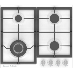 Газовая варочная панель Zigmund & Shtain G 14.6 W 58 см, 4 конфорки электроподжиг газконтроль, белый в ДНР