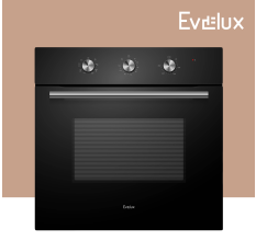 Электрический духовой шкаф Evelux EO 620 B ширина 60 см, объем 65 л, гриль, конвекция, 8 режимов, черный в ДНР