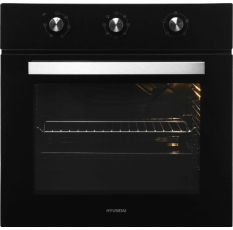 Духовой шкаф Электрический Hyundai HEO 6631 BG черное стекло, мощность 2000Вт, объем 68 л, 6 режимов приготовления в ДНР