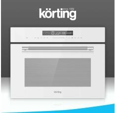 Духовой шкаф Korting OKB 3260 CSGW MW ширина 60 см, объем 50 литров, гриль, конвекция, СВЧ, 8 режимов, белый в ДНР