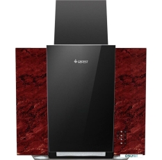 Наклонная вытяжка GEFEST во 3603 К55, цвет корпуса черный, цвет окантовки/панели красный в ДНР