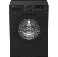 Стиральная машина SteamCure BEKO WSRE6512ZAA с загрузкой 6 кг, цвет черный, Скорость отжима: 1000 об/мин, 15 программ в ДНР