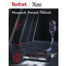 Ручной пылесос Tefal X-Force Flex 11.60 Aqua TY9890WO синий/серый, уборка: сухая/влажная, объем пылесборника 0.9л, мощность всасывания 130Вт, регулировка мощности электронная (2211400888) в ДНР