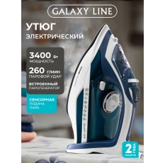 Утюг GALAXY LINE GL6138, бирюзовый, 3400Вт, керамическое покрытие EasyGlide Pro в ДНР