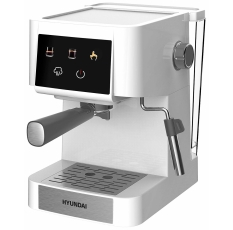 Кофеварка рожковая Hyundai HEM-3203, 1000 Вт, белый/серебристый в ДНР