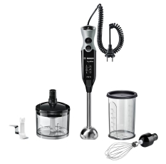 Погружной блендер Bosch MSM67170 с насадками для взбивания и измельчения, 750 вт, 12 скоростей, черный в ДНР