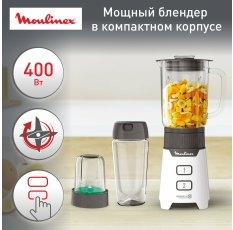 Стационарный блендер Moulinex Minimix LM16L110 (белый/черный) в ДНР