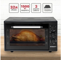 KRAFT KF-MO 3200 BL Мини-печь черный в ДНР