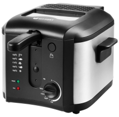 Фритюрница Kitfort КТ-2024, 1450-1600 Вт, емкость чаши 5,3 л, плавная регулировка температуры, цвет черный в ДНР