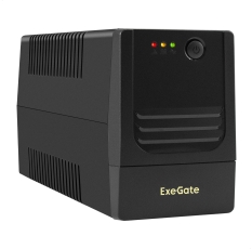 ИБП ExeGate Power NB-1000. LED. AVR.2SH. USB (1000VA/650W, LED, AVR, 2*Schuko, USB, батарея 12V 9Ah, Black) EX299493RUS в ДНР