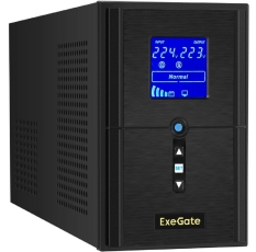 EXEGATE ИБП EX295982RUS ИБП инвертор, синус, для котла SineTower SN-1500. LCD. AVR.2SH.1C13. USB <1500VA 1200W, чистая синусоида, LCD дисплей, AVR, 2 в ДНР