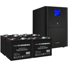 ИБП + батарея ExeGate SineTower SZ-5000. LCD. AVR.2SH.1C13. T. RJ. USB + 4x DTM 1255 (55Ач) (EX296888RUS) в ДНР