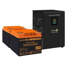 Exegate EX296591RUS Комплект ИБП EX296001RUS + батарея 45Ач EX285666RUS 2шт (инвертор, синус, для котла, настенный) FineSine SX-2000. LCD. AVR.2SH <2000VA/1400W, чистая синусоида, цветной LCD-дисплей, A в ДНР