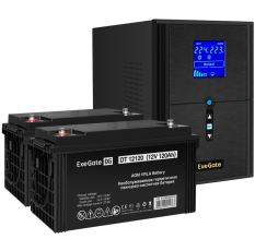 ИБП + батарея ExeGate SineTower SZ-2000. LCD. AVR.3SH.1C13. USB + 2x DT 12120 (120Ач) (EX296852RUS) в ДНР