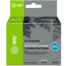 Cactus Картридж струйный CS-F6V25AE 652 черный 480стр. 18мл для HP DeskJet Ink Advantage 1115 2135 3635 в ДНР