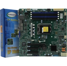 Материнская плата SuperMicro MBD-X11SCL-F-B LGA1151v2, C242,4*DDR4,6*SATA 6G RAID, M.2,3*PCIE,2*Glan,5*USB3.1, VGA) BULK (327645) в ДНР