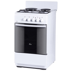 Комбинированная плита Flama RK 2201 W 50 см, 50 л, 4 конфорки, белый в ДНР