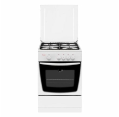 Газовая плита GEFEST CG 60MC7 K73, газовая духовка, металлическая крышка, чугун, белый в ДНР