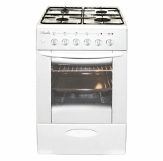 Газовая плита Лысьва ЭГ 404 МС-2у, электрическая духовка, без крышки, чугун, белый в ДНР
