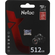 Карта памяти Netac P500 Ultra, 512 ГБ, microSDXC, Class 10, 1 шт. (NT02P500ULT-512G-S) в ДНР