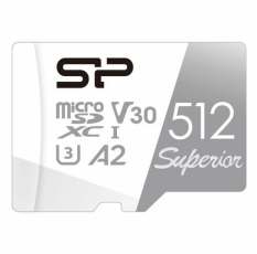 Карта памяти microSDXC UHS-I U3 Silicon Power Superior 512 ГБ, 100 МБ/с, Class 10, SP512GBSTXDA2V20, 1 шт, без адаптера в ДНР