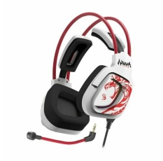Гарнитура игровая A4TECH Bloody G575 Naraka, для компьютера, мониторные, проводные, белый / красный в ДНР