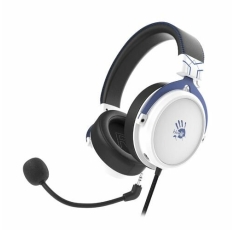 Гарнитура игровая A4TECH Bloody M590i, для компьютера и игровых консолей, мониторные, проводные USB/3,5 мм, синий / белый [m590i sports navy] в ДНР