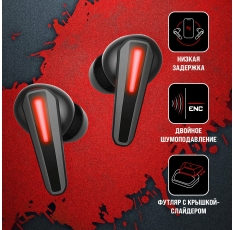 Гарнитура A4Tech M70 черный/красный, вкладыши, крепление в ушной раковине, беспроводные bluetooth, микрофон встроенный (M70 BLACK+ RED) в ДНР