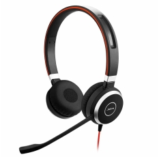 Гарнитура проводная Jabra EVOLVE 40 MS Stereo / черный; красный (6399-823-109) в ДНР
