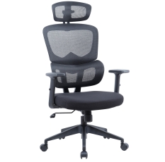 Компьютерное кресло Chairman CH 560 ткань/сетка черный, с поддержкой спины и подголовником в ДНР