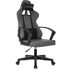 ZOMBIE Кресло игровое Бюрократ Zombie 1 серый/черный, крестов. пластик в ДНР