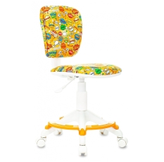 Бюрократ Кресло детское Бюрократ CH-W204/F оранжевый бэнг крестов. пластик подст. для ног пластик белый в ДНР