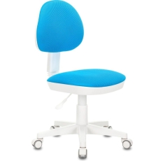 Кресло детское Бюрократ KD-3, обивка: ткань, цвет: голубой (KD-3/WH/TW-55) в ДНР