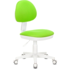 Кресло детское Бюрократ KD-3, обивка: ткань, цвет: салатовый (KD-3/WH/TW-18) в ДНР