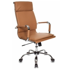Кресло руководителя Бюрократ Ch-993, обивка: эко. кожа, цвет: светло-коричневый в ДНР