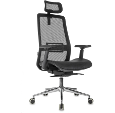 Бюрократ Кресло руководителя Бюрократ MC-912-H черный, сетка с подголов. крестов. металл хром в ДНР