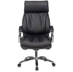 Кресло руководителя Бюрократ T-9904NSL, обивка: кожа, цвет: черный (T-9904NSL/BLACK) в ДНР