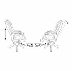 Кресло руководителя Бюрократ T-9926WALNUT, на колесиках, кожа, черный [t-9926walnut/black] в ДНР