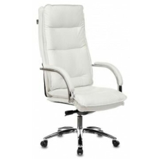 Кресло руководителя Бюрократ T-9927SL слоновая кость, кожа, крестов. хром в ДНР
