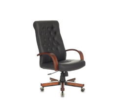Кресло Бюрократ T-9928WALNUT/ECO-B чёрный в ДНР