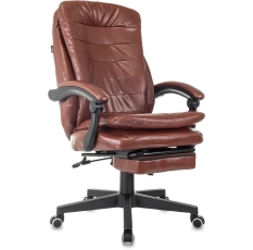 Бюрократ Кресло руководителя Бюрократ T-9950MSG-F коричневый эко. кожа крестов. пластик подст. для ног в ДНР