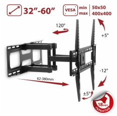 Кронштейн для телевизора настенный наклонно-поворотный Arm Media COBRA-51 / до 60 дюймов / vesa 400x400 в ДНР