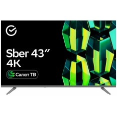 Телевизор Sber SDX-43U4014, разрешение 3840х2160, Салют ТВ, 4К в ДНР